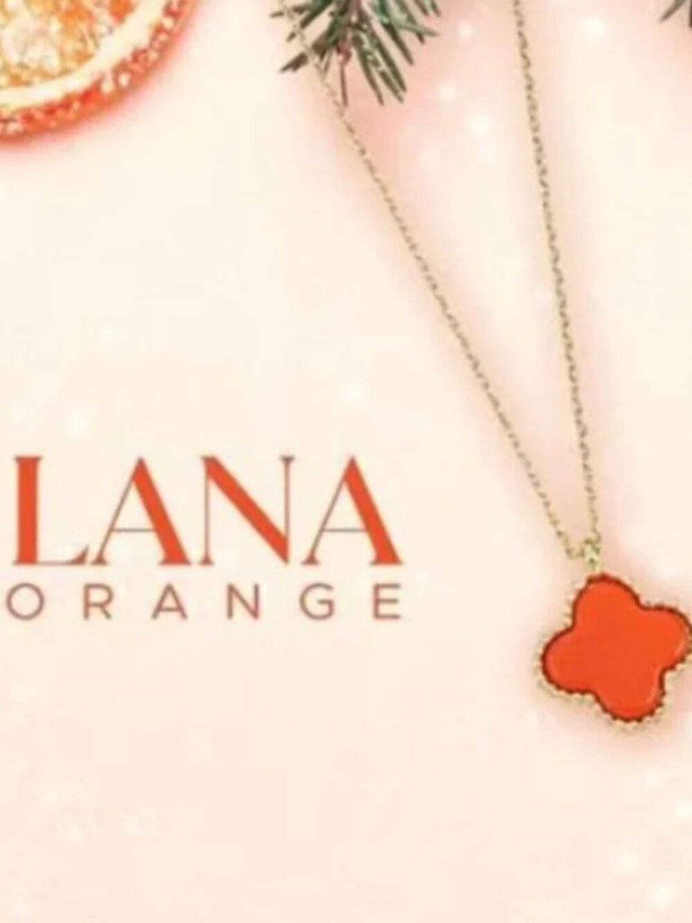 Park Lane Lana Orange Quatrefoil Pendant Necklace - New with Tag!